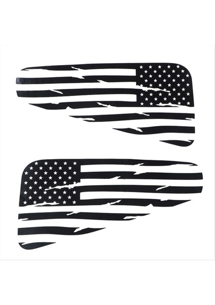 2pcs Pvc Araba Arka Üçgen Pencere Trim Ford Mustang 2008-2014 Için Amerikan Bayrak Çıkartması (Yurt Dışından)
