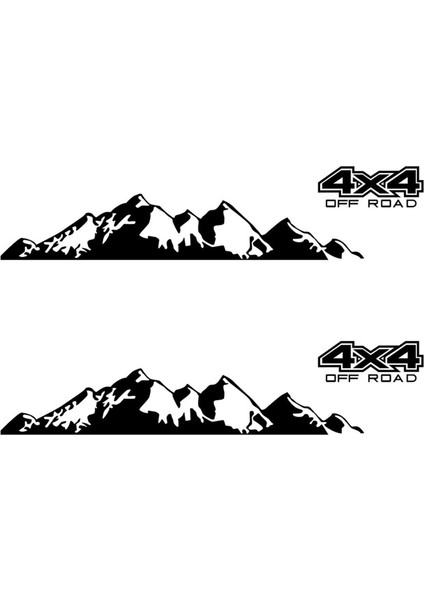 2x Araba Sticker 4x4 Ford Ranger Raptor Pickup Için Yol Grafik Çıkartması Isuuzu Dma Nissan Navara Toyota Hilux Aksesuarları (Yurt Dışından)