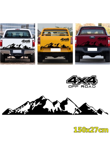 2x Araba Sticker 4x4 Ford Ranger Raptor Pickup Için Yol Grafik Çıkartması Isuuzu Dma Nissan Navara Toyota Hilux Aksesuarları (Yurt Dışından) fırsatları