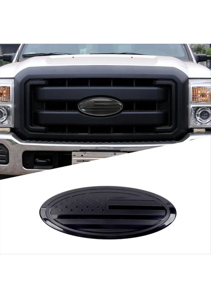 Ford Için Ön Izgara Arka Bagaj Kapısı Amblemi 9 5 Inç Abd Bayrağı Amblem Logosu F150 Mustang Bronco Abs Black (Yurt Dışından) indirimleri