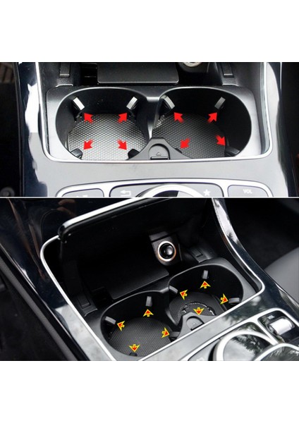 4pcs Araba Merkezi Kontrol Kupası Tutucu Mercedes Benz C E Glc Sınıfı W205 W206 W213 W253 Araç Aksesuarları (Yurt Dışından) indirimleri