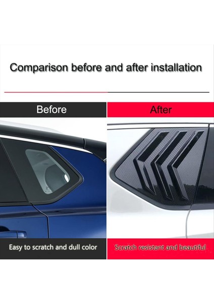Nissan Rogue 2021-2023 Arka Yan Pencere Kanjörleri Spor Tarzı Hava Havalandırma Kepçe Kapak Dekorasyonu (Karbon Fiber Deseni) (Yurt Dışından) modelleri