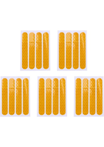 Ön Arka Tekerlek Kapağı Koruyucu Kabuk Dokuzbot Için Yansıtıcı Çıkartma Maksimum G30 Scooter Aksesuarları 20PCS Sarı (Yurt Dışından)