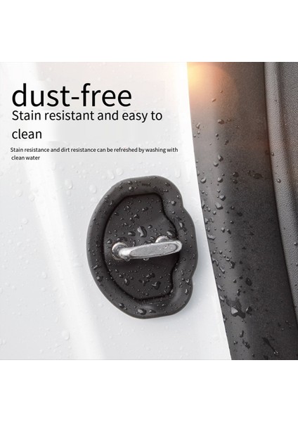 Araba Kapısı Sessiz Şok Emici Silikon Kapı Mandal Tesla Model 3/y Tesla Modifikasyon Aksesuarları Için Koruyucu Kapak (Yurt Dışından)