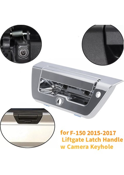 Chrome Bagaj Kapağı Tutucu Ford F-150 2015-2017 Liftgate Mandal Kolu W/ Kamera Anahtar Deliği Için Ford F-150 2015-2017 Için FL3Z-9943400-BA FL3Z9943400AA (Yurt Dışından) fiyatları