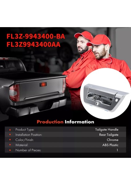 Chrome Bagaj Kapağı Tutucu Ford F-150 2015-2017 Liftgate Mandal Kolu W/ Kamera Anahtar Deliği Için Ford F-150 2015-2017 Için FL3Z-9943400-BA FL3Z9943400AA (Yurt Dışından) fırsatları