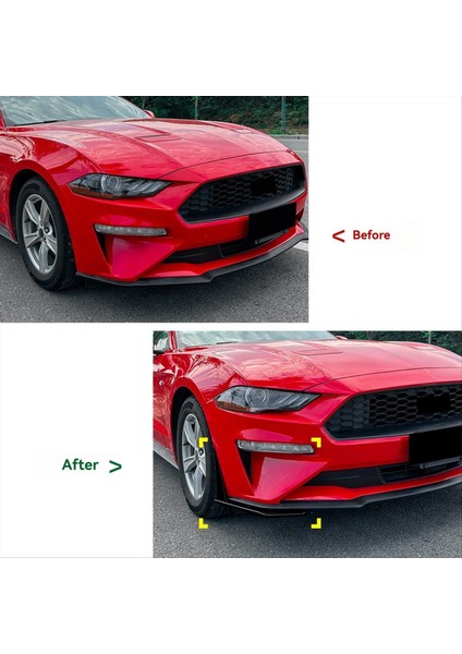 Ford Mustang Mk6 Için Ön Tampon Dudak Köşesi Spoiler Kanat Ayırıcıları 5 2018-2023 Aksesuarlar Karbon Fiber (Yurt Dışından) fiyatları