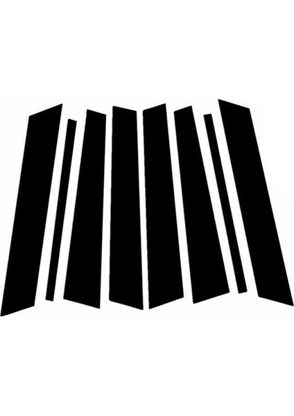 Araba Penceresi Kapı Sütunu B C Sütun Post Kapak Döşeme Bmw X5 E53 2000-2006 Siyah Pc Sticker 8pcs (Yurt Dışından)