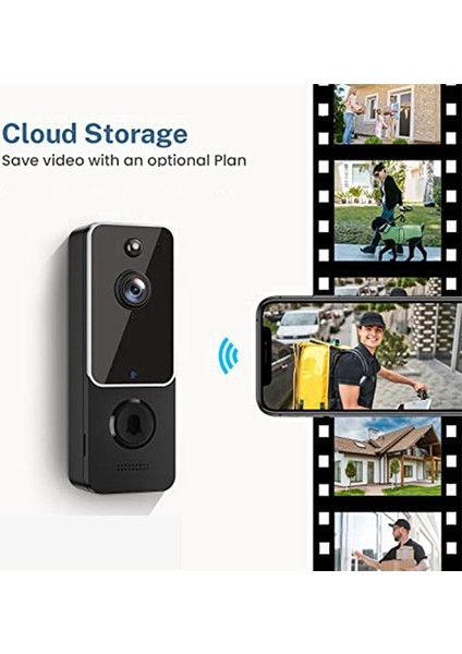 Kablosuz Kapı Zili Kamera Akıllı Video Kapı Zili Kamera ile Chime Ai Akıllı Insan Algılama Bulut Depolama Hd Canlı Görüntü (Yurt Dışından) indirimleri