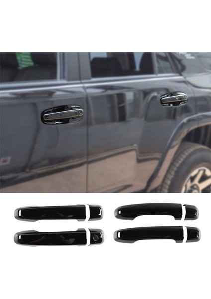 Araba Dış Dikiz Aynası Kapağı Döşeme + Kapı Kolu Kapak Kaplama Toyota 4runner 2017-2023 Aksesuarlar Siyah (Yurt Dışından) indirimleri