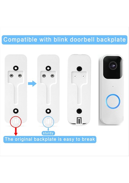 Göz Kırpma Video Kapı Zili Montaj Aksesuarlı Arka Plaka Parçası (Beyaz-2 Paketi) Arka Plaka Yedek (Yurt Dışından) fırsatları