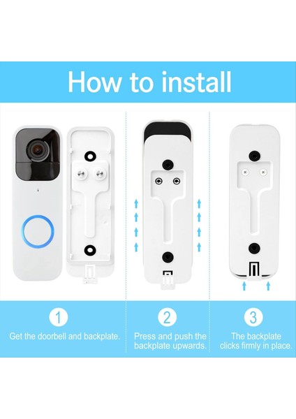 Göz Kırpma Video Kapı Zili Montaj Aksesuarlı Arka Plaka Parçası (Beyaz-2 Paketi) Arka Plaka Yedek (Yurt Dışından) indirimleri