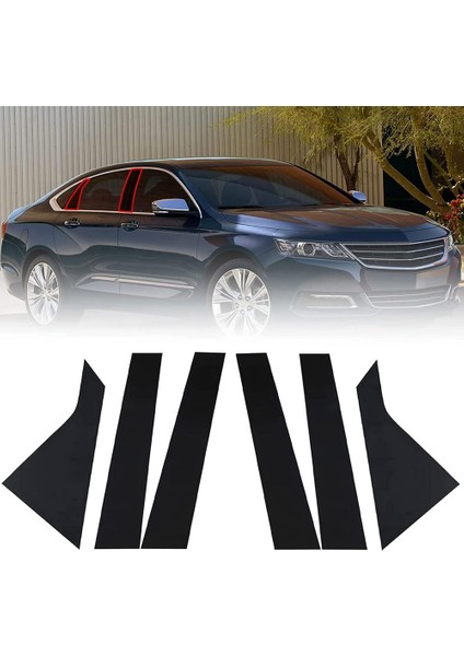 Araba Sütun Destekleri Kapı Pencere Trim Kalıpları Chevy Impala Için Anti Scratch Stickers 2014-2022 Aksesuarlar Parlak Siyah (Yurt Dışından) fırsatları