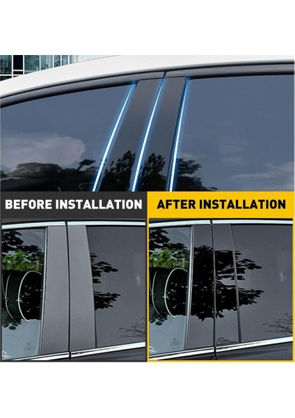 Araba Sütun Destekleri Kapı Pencere Trim Kalıpları Chevy Impala Için Anti Scratch Stickers 2014-2022 Aksesuarlar Parlak Siyah (Yurt Dışından) indirimleri