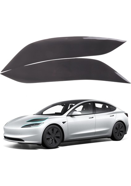 Tesla Model 3 Için Highland 2024 Otomobil Far Koruyucu Film Tpu Kafa Head Light Lamba Kapağı Çıkartma Döşeme - Tütsülenmiş Siyah (Yurt Dışından) fırsatları