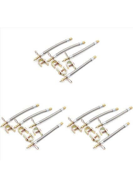 12PCS 12 Inç Esnek Valf Kötü Genişleticiler Paslanmaz Çelik Lastik Lastik Valfı Gövde Uzatma Adaptörleri Araba Kamyonu Fragmanı (Yurt Dışından)