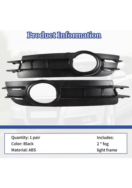 2x Ön Sis Lambası Izgara Izgarası -Audi A6 ve A6 Quattro C6 2005 2006 2007 2008 4F0807681A 4F0807682A (Yurt Dışından) fırsatları