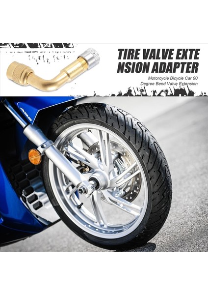 Motosiklet Araç Lastik Valfi Uzatma Adaptörü - 90 Derece Eğrisi (Yurt Dışından) indirimleri