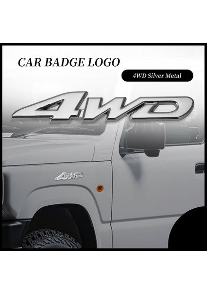 4WD Deplasman Araç Krom Amblem Rozeti Araba Sticker Logosu (Yurt Dışından) indirimleri