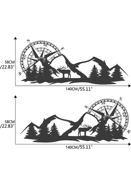 4x Rv Karavan Evrensel Gövde Çıkartması Dıy Pusula Navigasyonu Hayvan Çıkartma Etiketi Araba Karavan Römorku Için Dekorasyon (Yurt Dışından) fırsatları
