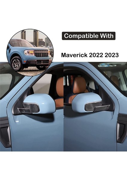 Ford Maverick 2022 2023 Aksesuarları Için Dikiz Ayna Trim Koruyucu Trim Çıkarma - Yumuşak Karbon Fiber (Yurt Dışından) fırsatları