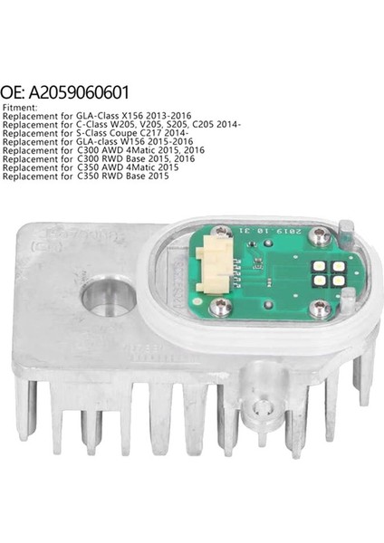 2pcs 1305715284 Drl Gündüz Çalışma Modülü Mercedes C S Sınıfı W205 W156 W217 A2059060601 LED Melek Gözleri (Yurt Dışından) modelleri