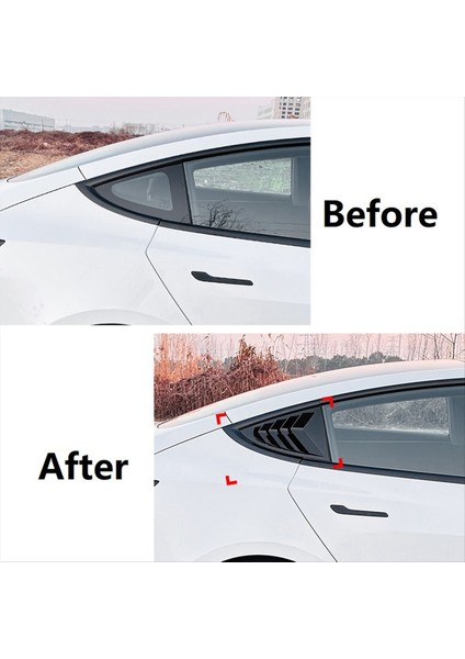 Tesla Model 3 Highland 2024 Kanulu Yan Hava Trim Üçgen Aksesuarları Siyah (Yurt Dışından) indirimleri