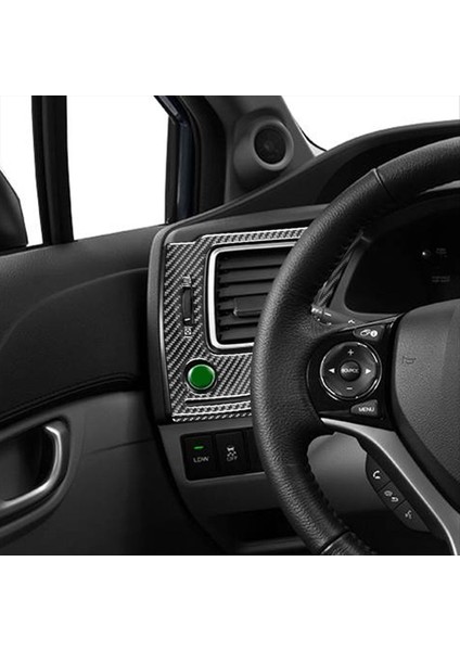 Honda Civic Için Karbon Fiber 9 2012-2015 Gösterge Paneli Sol Yan Hava Havalandırma Outlet Kapak Trim Iç Aksesuarlar Lhd (Yurt Dışından) fırsatları