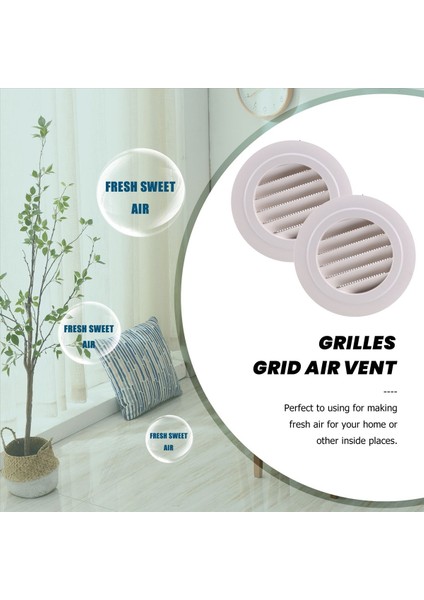 2 Adet 4 Inç Hava Havalandırma Kamartması Hava Grill Kapağı Banyo Ofis Evi Için Dahili Bir Sinek Ekranlı (Yurt Dışından) fırsatları