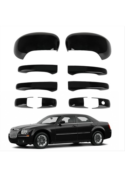 Chrysler Için Kapı ve Ayna Kapak Kiti 300 300C 2005-2010 Dodge Magnum 2005-2008 Kapı Kolu ve Dikiz Ayna Kapak Döşeme (Yurt Dışından) modelleri