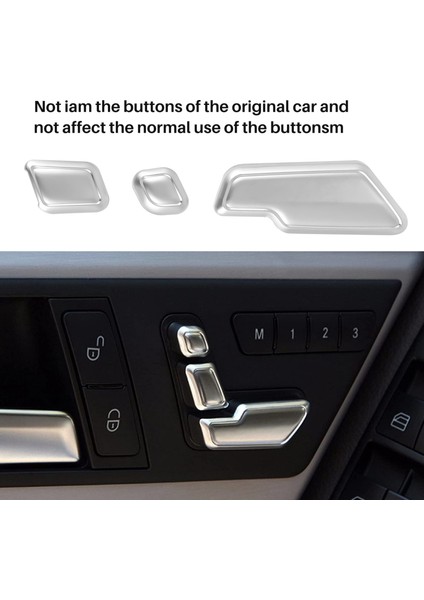 6pcs Krom Araba Kapısı Koltuk Ayar Düğmeleri Mercedes-Benz E Sınıf W204 W205 W212 W218 X204 X166 C E Glk Gl ml Cls Gl (Yurt Dışından) fırsatları