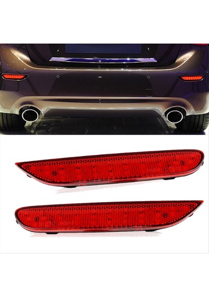 Araba Arka Tampon Reflektör Işığı 26560-JJ90A Infiniti Q50 Nissan Pathfinder Rogue 14-16 Arka Uyarı Lambası Kırmızı (Yurt Dışından) fırsatları