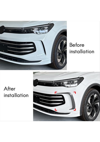 Araba Ön Tampon Dudak Ayırıcı Spoiler Sis Fg Fog Vw Tiguan Mk3 Araba Dış Aksesuarları Parlak Siyah (Yurt Dışından) modelleri