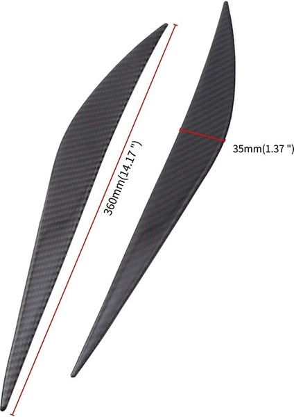 Karbon Fiber Araba Ön Far Kaşları Çıkartma Trim Dekorasyon Aksesuarları Bmw- 3 Serisi F30 320I 325I 316I (Yurt Dışından) indirimleri