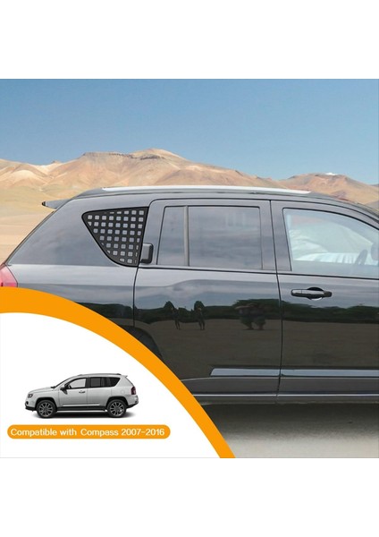 Jeep Compass Için 2007-2016 Arka Üçgen Dekorasyon Kapağı Dış Dış Aksesuarlar Alüminyum Alaşım (Yurt Dışından) fırsatları