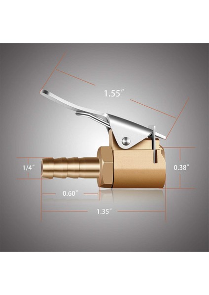 1/4inch Pirinç Lastik Şişirme Kilidi Hava Chuck Mini Hava Kompresörü Lastik Şişman Chuck Hortum Hortum Onarım-2pack Için End (Yurt Dışından) indirimleri