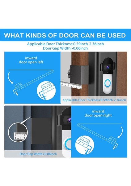 Hırsızlık Önleyici Kapı Zili Kapı Montajı Video Kapı Zili Kapak Tutucusu Için Drill Montaj Braketi Engelli Kapı Zili Sensörünü Engellemiyor (Yurt Dışından) modelleri