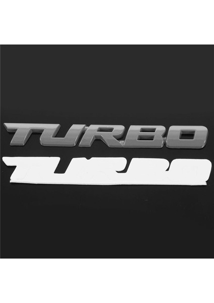 3x Turbo Evrensel Araba Motosiklet Otomatik 3D Metal Amblem Rozeti Çıkartma Sticker Gümüş (Yurt Dışından) indirimleri