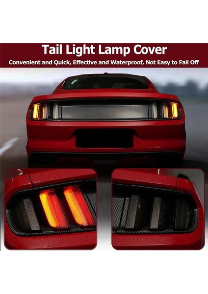 Ford Mustang 2015 2016 2017 Için Kuyruk Işık Lambası Kapağı Arka Lamba Kapağı Koruma Süslemesi Çerçeve Aksesuarları Duman Siyahı (Yurt Dışından) indirimleri