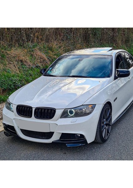 Parlak Siyah Ön Tampon Dudak Köşe Kapağı Trim Alt Koruyucu Ayırıcı Spoiler For-Bmw E90 320I 330I M-Tech Lcı 09-12 (Yurt Dışından) modelleri