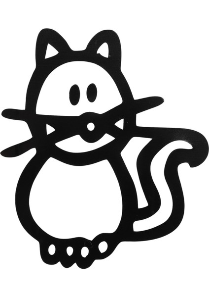 10 Parçalı Araba Çıkartma Ailesi ile Evcil Hayvan Araba ile Şanslı Çıkartmalar Pencere (Siyah) Için (Yurt Dışından)