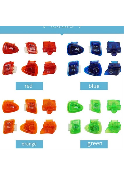 Gy6 50CC 125CC 150CC Atv Moped Scooter Motosiklet Başlıkları Işık Boynuz Dönüşü Tek Anahtar Düğmesi Kırmızı (Yurt Dışından) modelleri