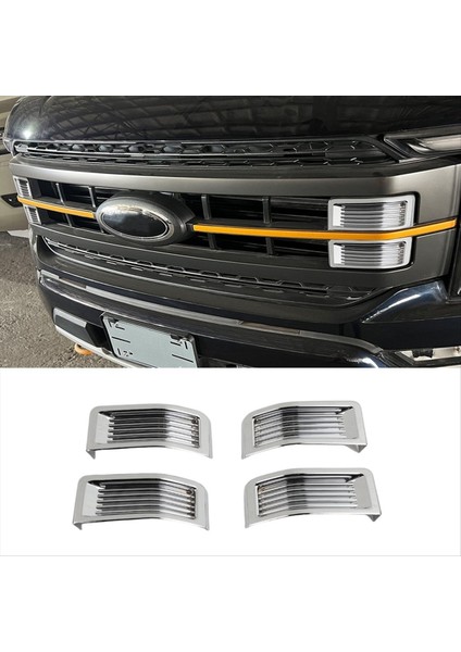 Ford F150 2021-2024 Izgara Dekorasyon Dekorasyon Trim Dış Aksesuarlar (Yurt Dışından) modelleri