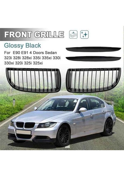 Bmw 3 Serisi E91 2005-2008 Için Araba Parlak Siyah Ön Başlıklı Böbrek Izgara Mesh Met For Spor Yarışları Izgaraları (Yurt Dışından) modelleri