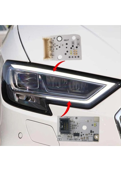 Audi A3 Için Beyaz Drl Parçaları 2017-2019 Gündüz Çalışan Açık Beyaz LED Drl Tahtalar Sol Taraf (Yurt Dışından) indirimleri