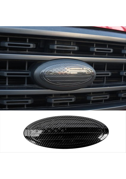 Ford Için Ön Izgara Arka Bagaj Kapısı Amblemi 9 5 Inç Abd Bayrağı Amblem Logosu F150 Mustang Bronco Abs Karbon Fiber (Yurt Dışından) indirimleri