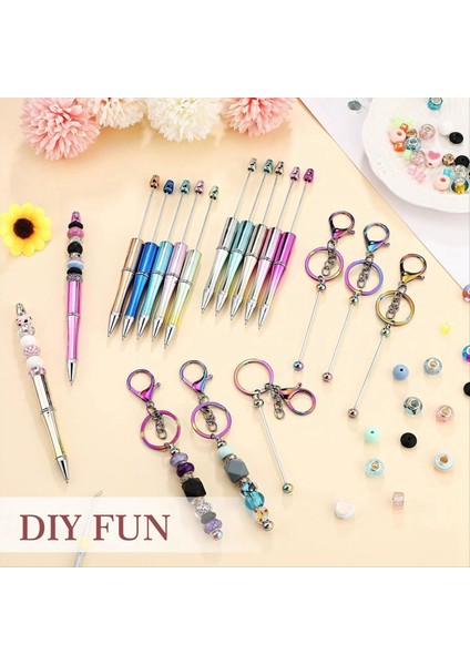18 Adet Boncuklu Kalem Boncuklu Anahtarlık Çubukları Kolye Dıy Noel El Sanatları Ofis Okulu Malzemeleri (Renkli) (Yurt Dışından) fırsatları