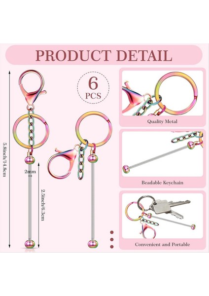 18 Adet Boncuklu Kalem Boncuklu Anahtarlık Çubukları Kolye Dıy Noel El Sanatları Ofis Okulu Malzemeleri (Renkli) (Yurt Dışından) indirimleri