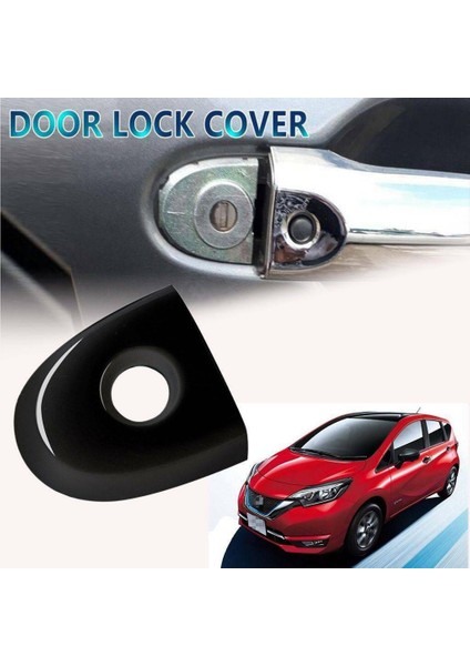 Nissan Juke &amp Micra Sürücüleri Için 806441KK0D Araba Kapı Kilidi Kapağı Anahtar Delik Araç Aksesuarları ile Kapı Kilit Kapağı Siyah (Yurt Dışından) fırsatları