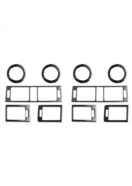 10PCS Karbon Fiber Iç Merkez Konsol Konsolu Gösterge Tablosu Hava Havalandırma Outlet Benz C-Serisi W204 2007-2013 (Yurt Dışından)